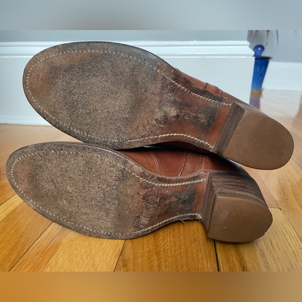 Vintage Frye Brown Leather Boots Sz 6.5 - Picture 8 of 9